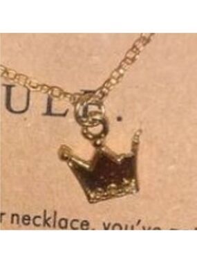 DOGEARED Golden You Rule Crown Pendant Necklace juicy